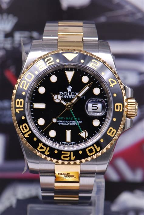 Rolex gmt 2 half gold